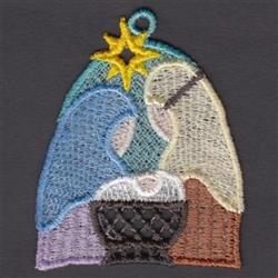 nativity detailed machine digital embroidery - FSL Nativity perfect for Wall Art