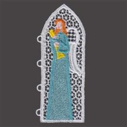 detailed christmas angel machine embroidery pattern - FSL Nativity Panel Screen for reusable tote bags