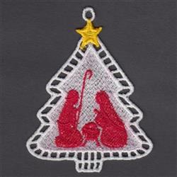 FSL Nativity Tree - 4x4 tree detailed embroidery design for Christmas Tree Skirts