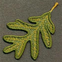 beginner-friendly tree in-the-hoop machine embroidery pattern - FSL Oak Leaf for Wall Displays
