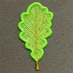 beginner-friendly tree in-the-hoop machine embroidery pattern - FSL Oak Leaf for cute baby onesies