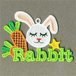 detailed easter bunny rabbit machine embroidery pattern - FSL Rabbit for decorative pillow covers