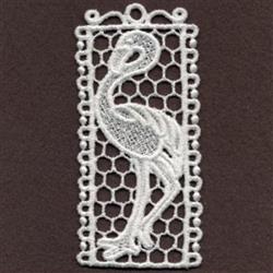 FSL Rectangle Flamingo - 5x7 bird detailed embroidery design for cute baby onesies