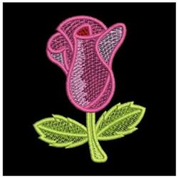 detailed rose machine digital embroidery pattern - FSL Rose perfect for kitchen aprons