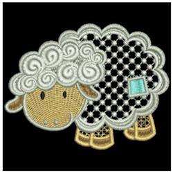 sheep detailed machine embroidery - FSL Sheep perfect for decorative pillow covers