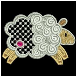 FSL Sheep - 4x4 sheep detailed machine embroidery design perfect for cute baby onesies