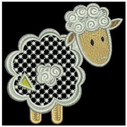 sheep detailed machine digital embroidery - FSL Sheep perfect for kitchen aprons