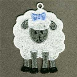 sheep detailed machine embroidery - FSL Sheep perfect for decorative pillow covers