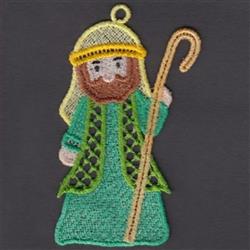 FSL Shepherd - 4x4 shepherd detailed embroidery design for decorative wall hangings