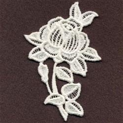 rose detailed machine embroidery - FSL Single Rose perfect for Craft Projects