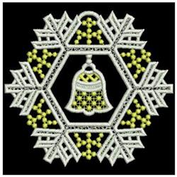snowflake detailed machine embroidery - FSL Snowflake Bell perfect for Gift Tags