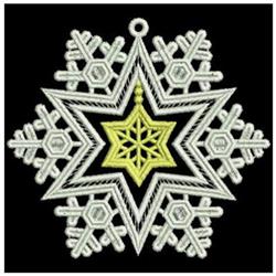 FSL Snowflake - 4x4 snowflake detailed machine embroidery design for kitchen tea towels