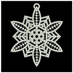 detailed christmas snowflake machine embroidery pattern - FSL Snowflake for kitchen aprons