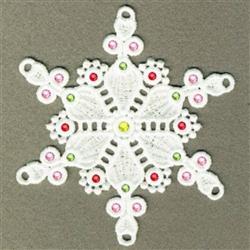 snowflake detailed machine embroidery - FSL Snowflake perfect for kitchen aprons