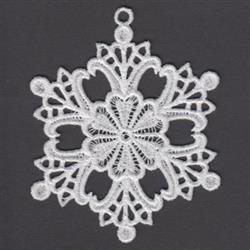 snowflake detailed machine digital embroidery - FSL Snowflake perfect for Gift Tags