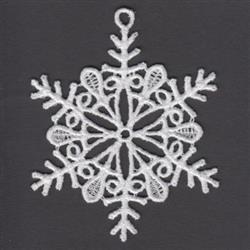 FSL Snowflake - 4x4 snowflake detailed embroidery design for Holiday Ornaments