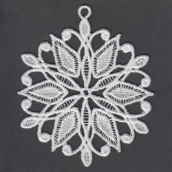 snowflake detailed machine digital embroidery - FSL Snowflake perfect for Gift Tags