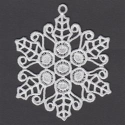 snowflake detailed machine digital embroidery - FSL Snowflake perfect for Gift Tags