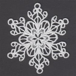 snowflake detailed machine digital embroidery - FSL Snowflake perfect for Gift Tags