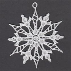 snowflake detailed machine digital embroidery - FSL Snowflake perfect for Gift Tags
