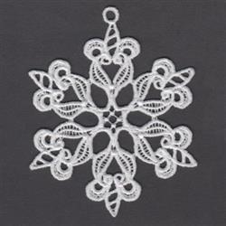 snowflake detailed machine digital embroidery - FSL Snowflake perfect for Gift Tags