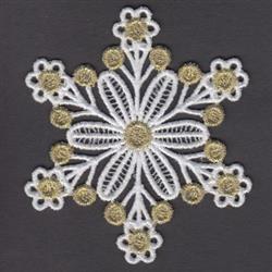 snowflake detailed machine embroidery - FSL Snowflake for decorative pillow covers