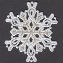 FSL Snowflake - 4x4 snowflake detailed machine embroidery design for Journals