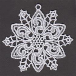 detailed christmas snowflake machine embroidery pattern - FSL Snowflake for Holiday Ornaments