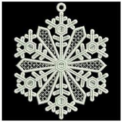 detailed winter snowflake machine embroidery pattern - FSL Snowflakes for reusable tote bags