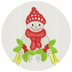 detailed winter Santa Claus machine embroidery pattern - FSL Snowmen for Holiday Decor