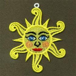 FSL sun with playful facial features: vibrant yellow, blue eyes, rosy cheeks, and swirling rays.