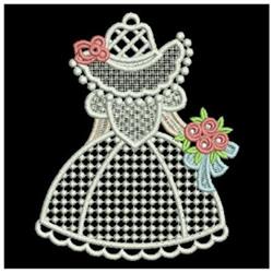 FSL Sunbonnet Wedding - 4x4 wedding detailed embroidery design for Bridal Accessories
