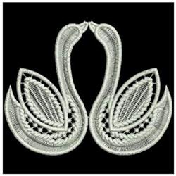 FSL Swans - 4x4 bird detailed machine embroidery design perfect for reusable tote bags