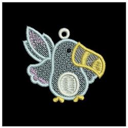 bird beginner-friendly machine embroidery - FSL Toucans for decorative pillow covers