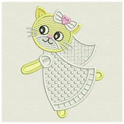 detailed kitten machine embroidery pattern - FSL Wedding Cat for Nursery Pillows