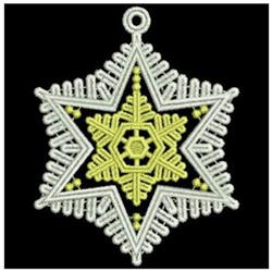 snowflake detailed machine embroidery - FSL Winter Snowflake for festive table runners