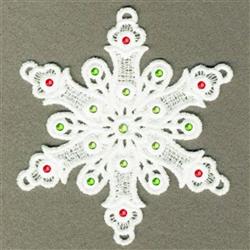 FSL Winter Snowflake - 4x4 snowflake detailed embroidery design for reusable tote bags