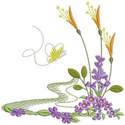 butterfly beginner-friendly machine embroidery - Garden Delight for kitchen tea towels