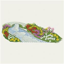 stream detailed machine embroidery - Garden Stream perfect for outdoor garden flags
