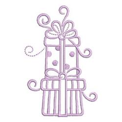 Cheerful stacked gift boxes adorned with ribbons and a large bow in soft pastels, adding a festive touch.