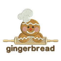 gingerbread man beginner-friendly machine embroidery - gingerbread chef for Christmas stockings
