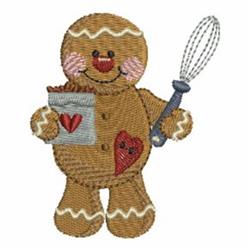 gingerbread man beginner-friendly machine embroidery - Gingerbread Man Baking for decorative pillow covers