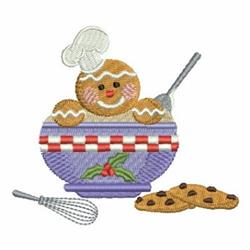 gingerbread man detailed machine embroidery - Gingerbread Man Chef for Christmas stockings