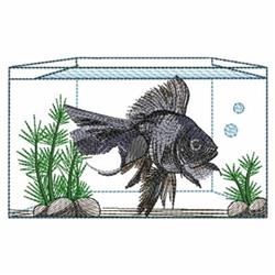 beginner-friendly goldfish machine embroidery pattern - Goldfish for decorative pillow covers