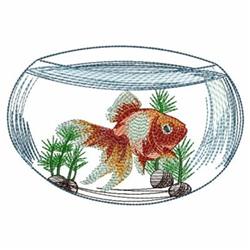 detailed goldfish machine embroidery pattern - Goldfish perfect for reusable tote bags