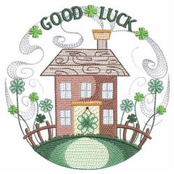 Good Luck - 4x4 leaf detailed machine embroidery design for Holiday Decorations