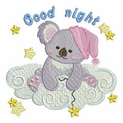 star detailed machine digital embroidery - Good Night perfect for Wall Art