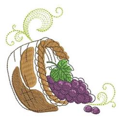Grape Basket - 4x4 basket beginner-friendly embroidery design for kitchen aprons