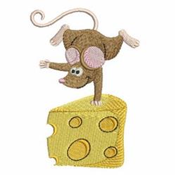 mouse detailed machine embroidery - Gymnastic Mouse perfect for insulated lunch bags