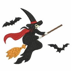 Halloween Fun - 4x4 witch beginner-friendly embroidery design for kitchen aprons